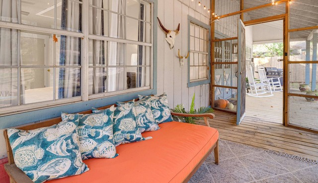 Deck & Screened Porch: Livingston Couple’s Retreat