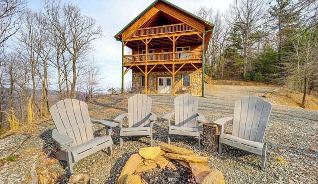 Deck & Views: Blue Ridge Mountain Cabin