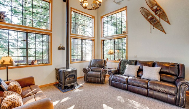 Deck w/Mountain Views: Cabin in Bear Valley!