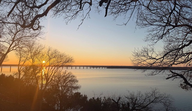 Deck w/Sunset View: Group Getaway on Lake Whitney