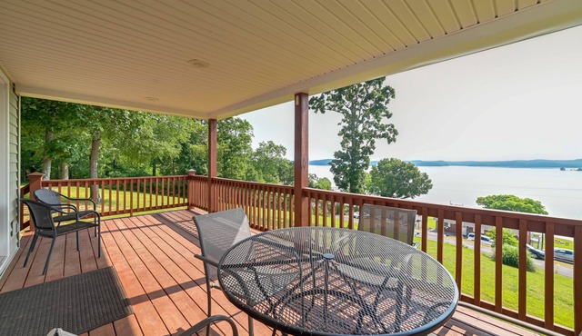 Deck & Water View: Cozy Kentucky Lake Getaway