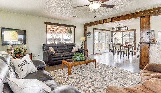 Deck & Yard: Wolf Creek Waterfront Home in Grove!
