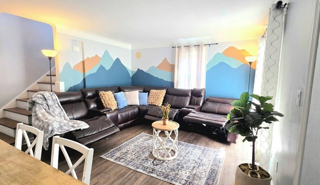 Delightful 5-bedroom house with FREE two- car garage parking.