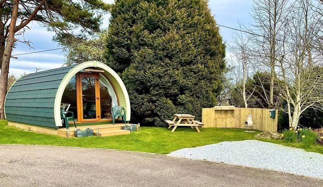 Deluxe glamping pod in the Scottish highlands