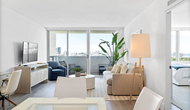 Deluxe High Suite Eleven Hundred West two beds and balcony. SouthBeach