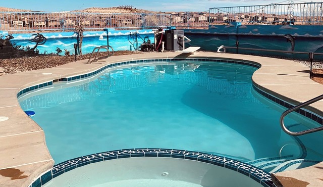 Desert Beach House with a Mountain View - Private Pool and Hot Tub!