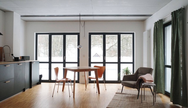 Design studio with roof terrace on the edge of the forest in Margetshöchheim
