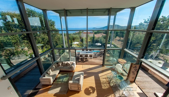 Design villa, air-conditioned, heated swimming pool Marine de davia, corbara l'ile Rousse