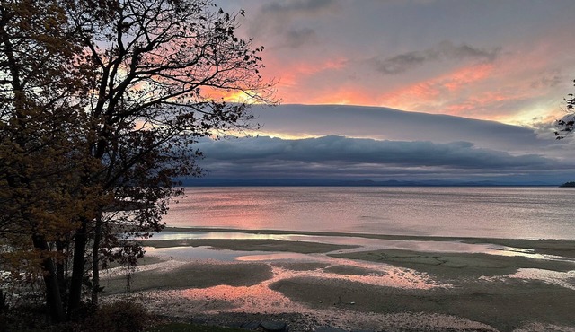 Designer Lake Champlain Retreat with Adirondack Views & Private Waterfront