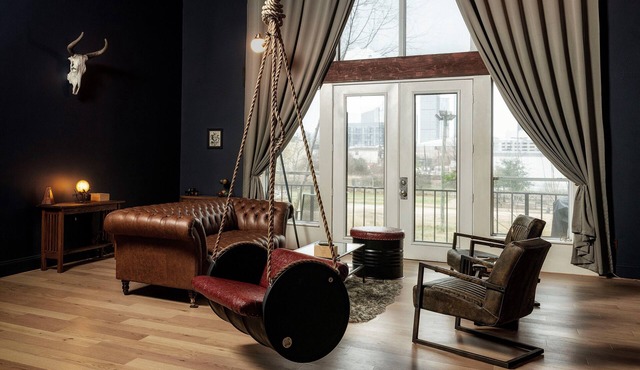 Designer Loft with indoor swing