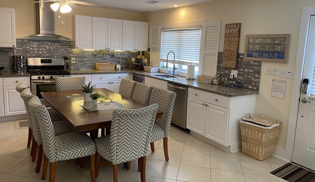 Desirable beach rental in Belmar w/private pool, just steps away from the sand.