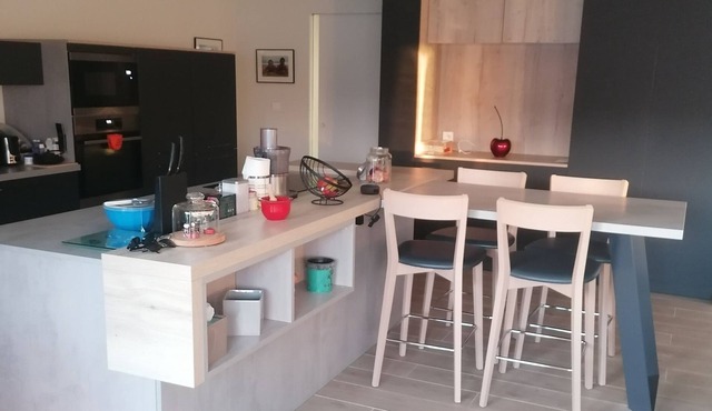 Detached house, terrace, exterior with swimming pool