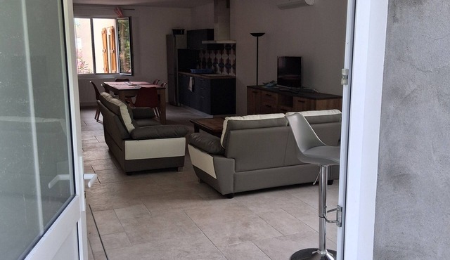 Detached house with garden on the Rhone