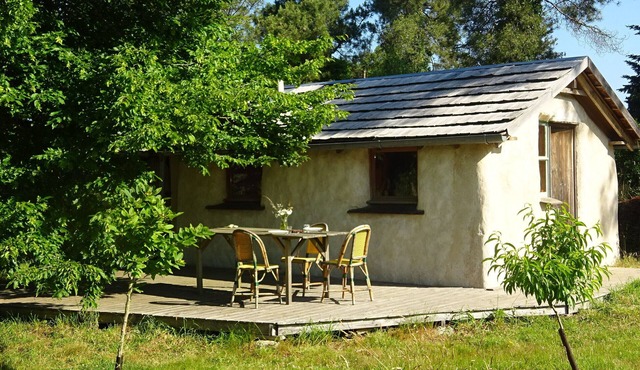 detached house in a bale of straw
