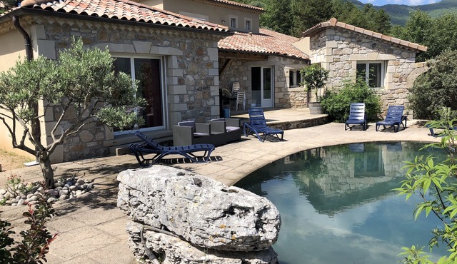 Detached house with private pool in Gravieres (3km from Les Vans)