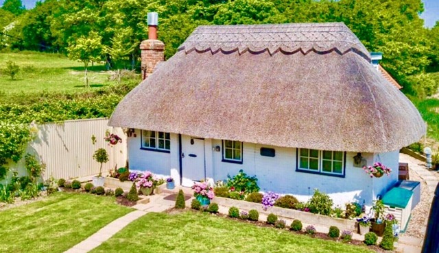 Detached thatched cottage sleeping 2- 6 with its own luxurious hot tub