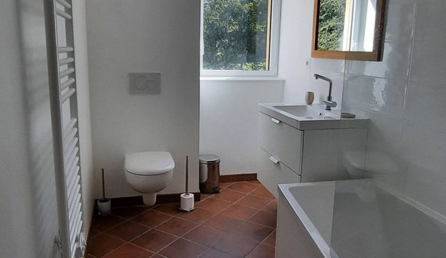 Detached village house with large enclosed garden