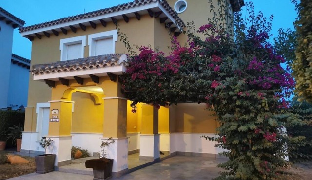 Detached villa with heated pool golf view