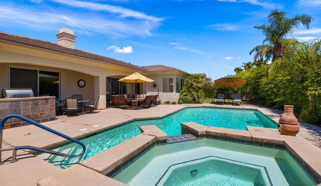 Diamond of the Desert! Stunning Home w/Private Pool, Spa, & Casita. Lighted tennis!