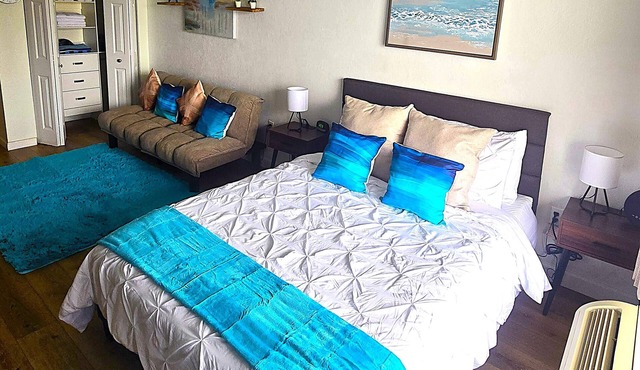 Direct Beach Access! Ocean View, Cozy Studio Condo~Free Parking~Pool~Sleeps 3