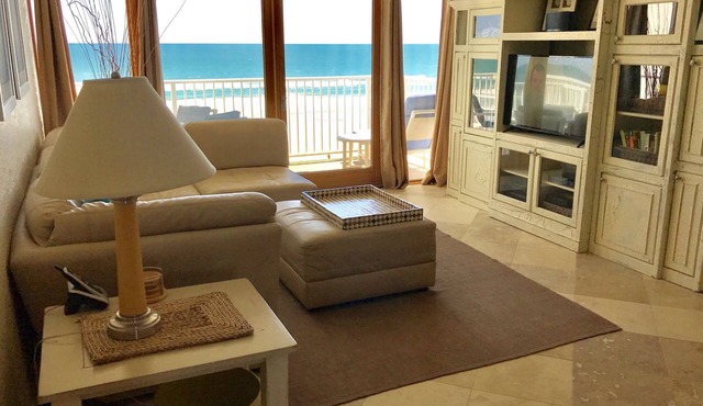 Direct Beach Front Balcony on No-Drive Beach in Gated Complex with Heated Pool