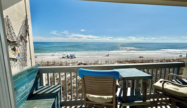 Direct Gulf-Front 230+ ★ Reviews “Seas the Day” 2BR/2BA – Villas on the Gulf