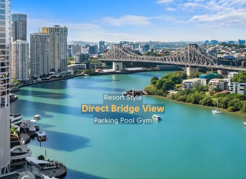 Direct Story Bridge Views - Sleeps 6 - Parking - Resort