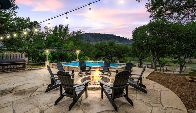 Directly ON THE Frio river, with a private pool and room for up to 37!