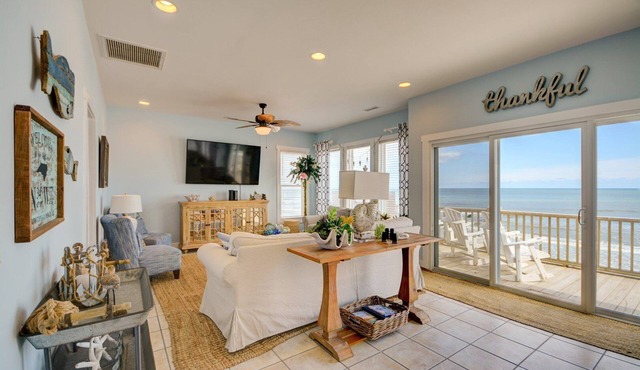 Discover Ocean Song—5BR beachfront home in North Topsail Beach, perfect for 15 guests!