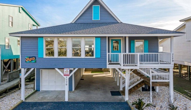 Discover Ohana, a stunning oceanfront 4-bedroom house in Holden Beach.