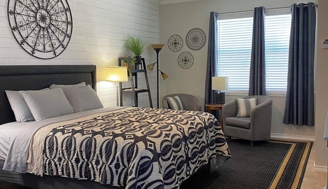 Discover Wimberley charm from your upstairs cozy studio