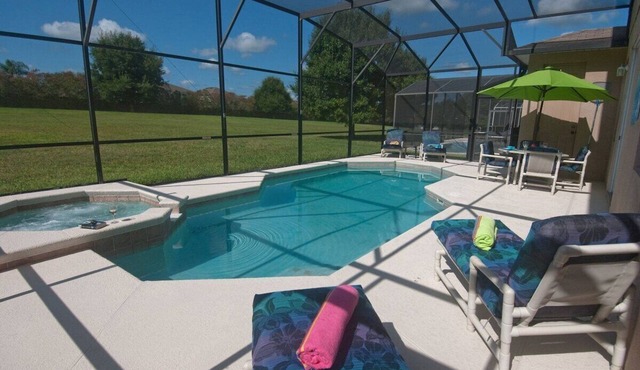 Disney Getaway 5BR Villa w/Pool, Spa, Game Room & No Rear Neighbors