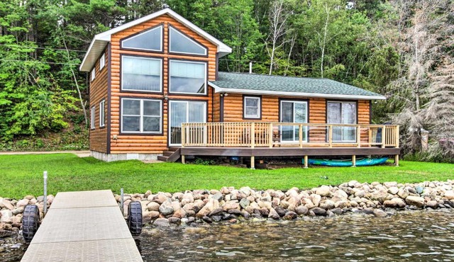 Dock and Fire Pit Shamineau Lake Retreat!