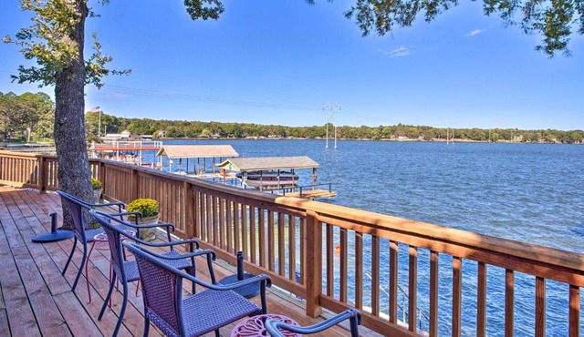 Dock and Fire Pit Waterfront Cedar Creek Lake Home