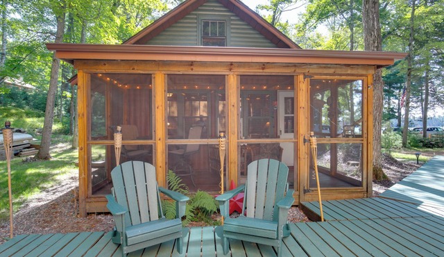 Dock & Beach Access: Duplex Lake Cabin!