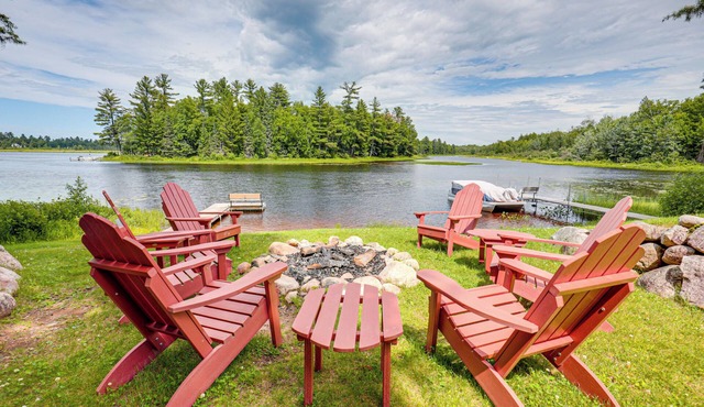 Dock, Fire Pit: Historic Lakefront Cabin in Mercer