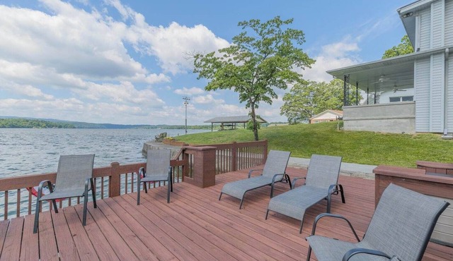 Dock Holiday on Claytor Lake: waterfront patio, 3 docks, cozy living, and fun lake activities!