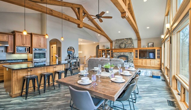 Dock, Hot Tub & Game Room: Luxe Lake Latoka Home