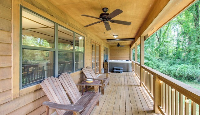 Dock & Hot Tub: Tennessee River Cabin Getaway