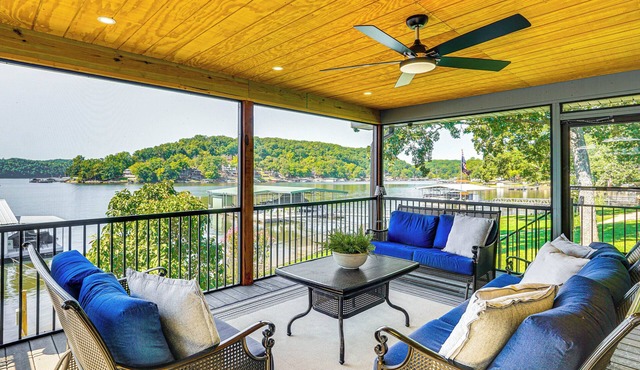 Dock & Water Slide: Family Lake of the Ozarks Home