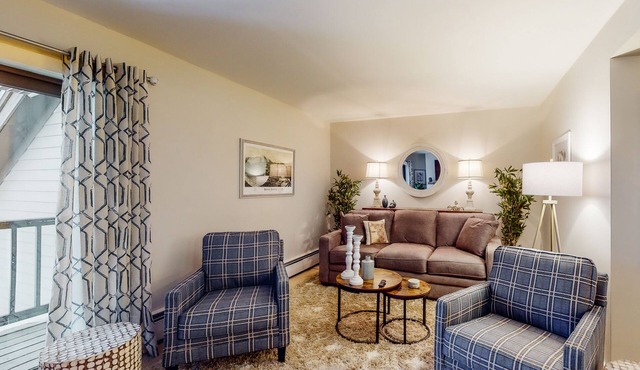 Dog-friendly, 2-story condo at the base of Ascutney with fireplace & balcony