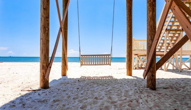 Dog friendly, beach front home with stunning views, gas grill, and elevator