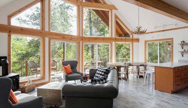 Dog friendly cabin + hot tub, nestled amongst the trees