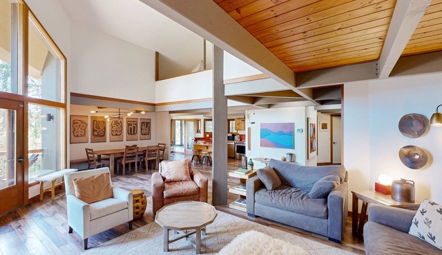 Dog-friendly cabin with private hot tub & central AC