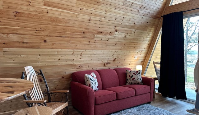 Dog-friendly cabin with mountain & water views - balcony, smart TVs, W/D, & AC