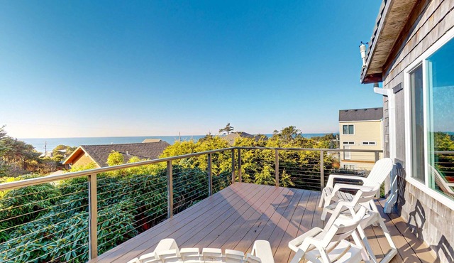 Dog-Friendly Coastal Retreat w/Water Views, Deck, Private Hot Tub & WiFi