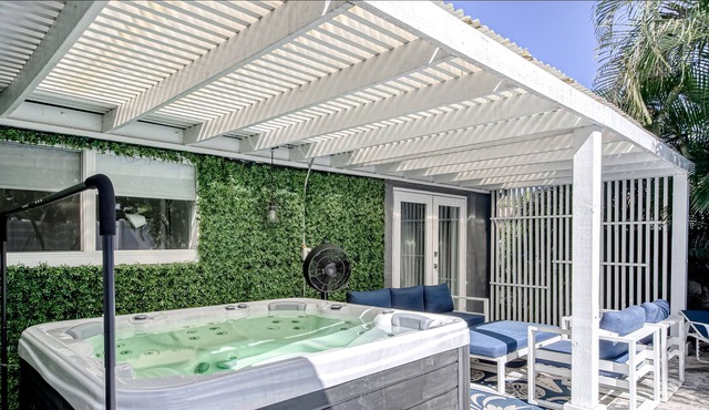 Dog-friendly getaway near everything with private pool, rain shower & central AC