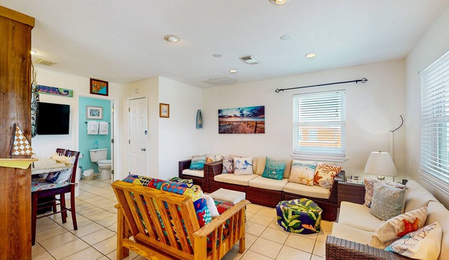 Dog-friendly, Gulf view home with 3 levels of outdoor space, steps to the beach