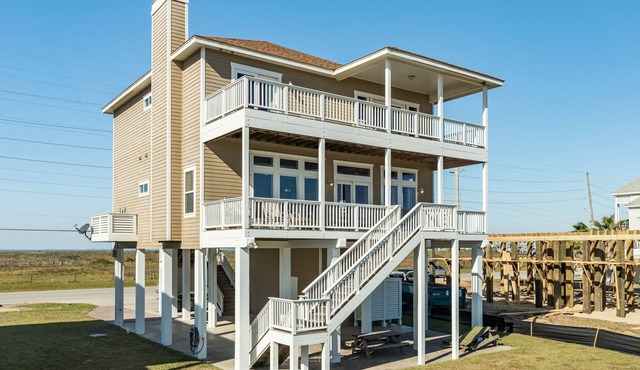 Dog-friendly Gulf front home with beach access & private washer/dryer