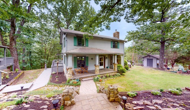 Dog-friendly home with private pool, fireplace, deck, grill, & washer/dryer